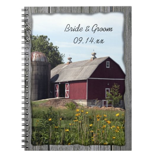 Red Barn Country Wedding Notizblock (Vorderseite)