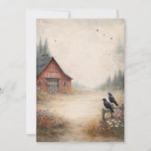 Red Barn Crows Farm Family Reunion | Einladung (Rückseite)