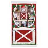 Red Barn Door Custom 8 oder 16 Foto Geschenktasche Kleine Geschenktüte (Rückseite)