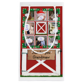 Red Barn Door Custom 8 oder 16 Foto Geschenktasche Kleine Geschenktüte