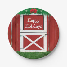 Red Barn Door Custom Holiday Party Teller