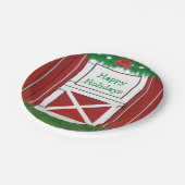 Red Barn Door Custom Holiday Party Teller #2 (Schrägansicht)