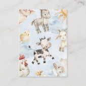 Red Barn Farm Animal Baby Duft Windelwanne Begleitkarte (Rückseite)