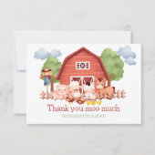 Red Barn Farm Danke Karte (Vorderseite)