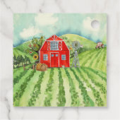 Red Barn | Farm Thema Geburtstag Party Danke Geschenkanhänger (Rückseite)