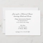 Red Barn Fence Country Hochzeit Probe Dinner Einladung (Rückseite)