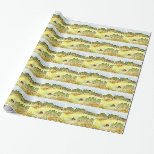 Red Barn Geschenkpapier (Ungerollt)