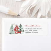 Red Barn Green Forest Pine Weihnachtsbaum Adresse (Insitu)