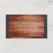 Red Barn | Holzkhalk-Hintergrund Visitenkarte (Rückseite)