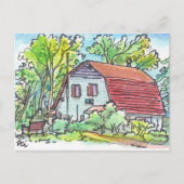 Red Barn House Postkarte (Vorderseite)