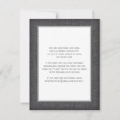 Red Barn im Winter Wedding RSVP Card Karte (Rückseite)