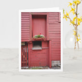 Red Barn Karte (Gelbe Blume)