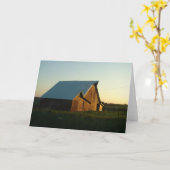 Red Barn Karte (Gelbe Blume)