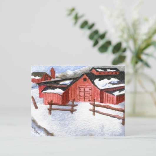 "Red Barn" Landstraßen Postkarte (Stehend Vorderseite)