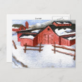 "Red Barn" Landstraßen Postkarte (Vorne/Hinten)