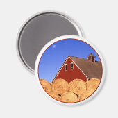 Red Barn Moon Magnet (Vorderseite/Rückseite)