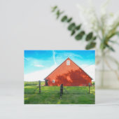 RED BARN POSTCARDS FEIERTAGSPOSTKARTE (Stehend Vorderseite)