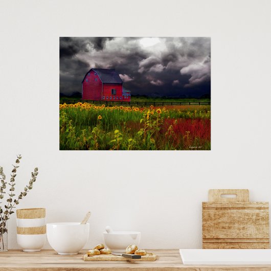 Red Barn Poster (Küche)