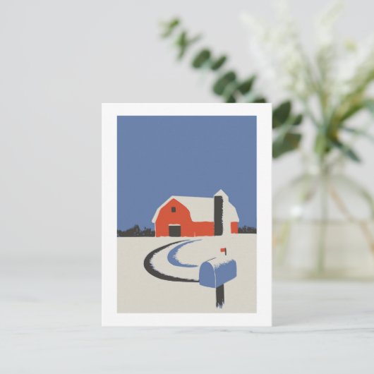 Red Barn Postkarte (Stehend Vorderseite)