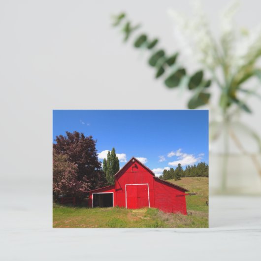 Red Barn Postkarte (Stehend Vorderseite)