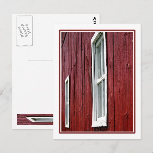 Red Barn Postkarte (Vorne/Hinten)