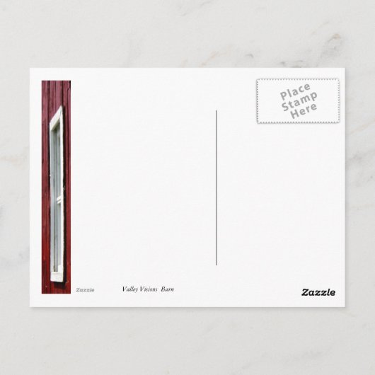 Red Barn Postkarte (Rückseite)