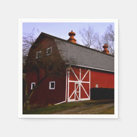 Red Barn Serviette (Vorderseite)