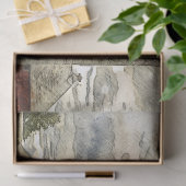 Red Barn Silo's auf einer verzweigten Farm Seidenpapier (Geschenk)