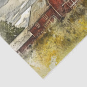 Red Barn Silo's auf einer verzweigten Farm Seidenpapier (Detail)