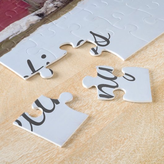 Red Barn Winter Scene Jigsaw Puzzle (Seite)