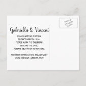 Red Barn Wood Country Hochzeit Save the Date Ankündigungspostkarte (Rückseite)