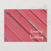 Red Barn Wood Country Hochzeit Save the Date Ankündigungspostkarte (Vorderseite)
