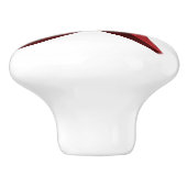 Red Barnstar Round Knob Keramikknauf (Seitenansicht)