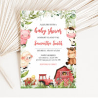 Red Barnyard Farm Baby Dusche