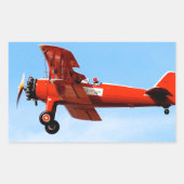 Red Baron Bi Flugzeug Rechteckiger Aufkleber (Vorderseite)