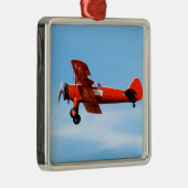 Red Baron Bi Flugzeug Silbernes Ornament (Rechts)