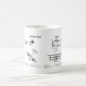 Red Baron Fokker Dr.1 - Airplane Blueprint BD Kaffeetasse (Mittel)