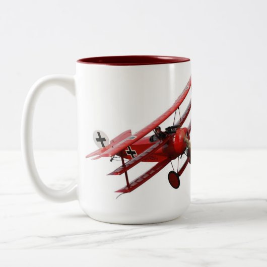 Red Baron - Fokker Dr. 1 Triplane Zweifarbige Tasse (Links)