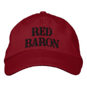 Red Baron Hat Bestickte Baseballkappe (Vorderseite)