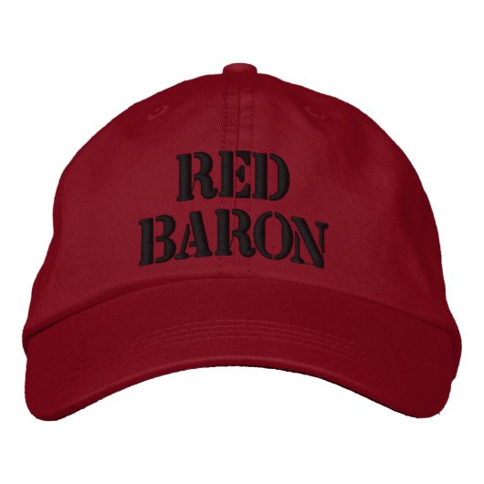Red Baron Hat Bestickte Baseballkappe (Vorderseite)