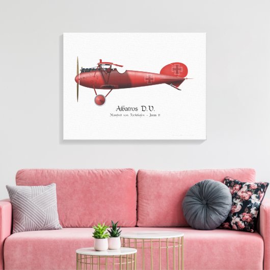 Red Baron Manfred von Richthofen German Flying Ace Leinwanddruck (Insitu (Wohnzimmer))