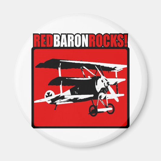 Red Baron Rocks! Magnet (Vorne)