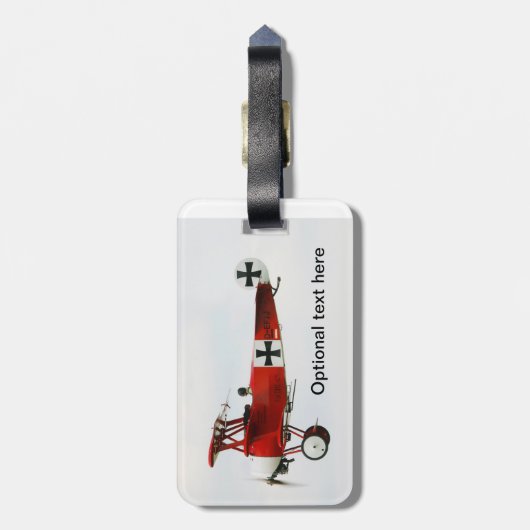 Red Baron Triplane  Gepäckanhänger (Rückseite vertikal)