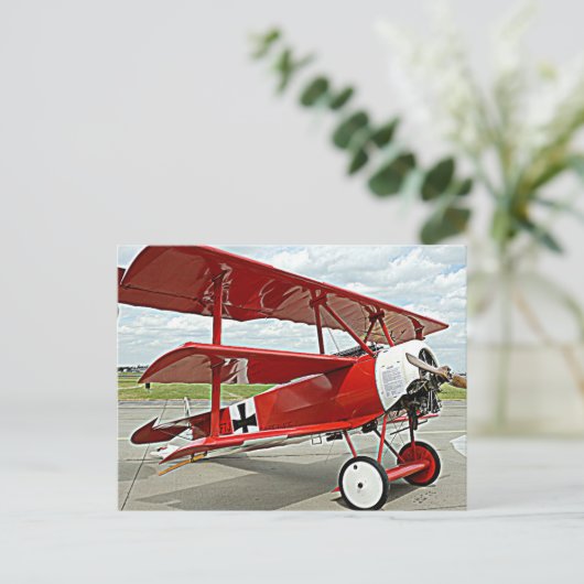 Red Barons Triplane Postkarte (Stehend Vorderseite)