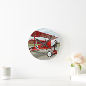 Red Barons Triplane Runde Wanduhr (Zuhause)