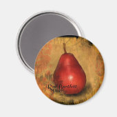 Red Bartlett Pear Magnet (Vorderseite/Rückseite)