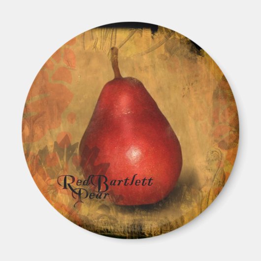 Red Bartlett Pear Magnet (Vorne)
