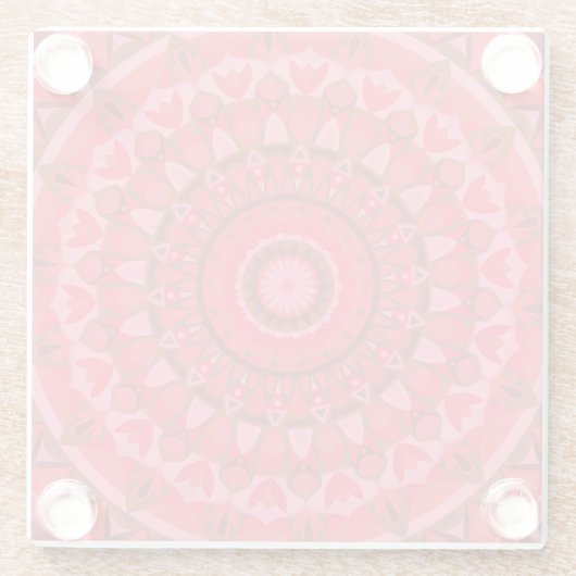 Red Base Mandala Glasuntersetzer (Rückseite)