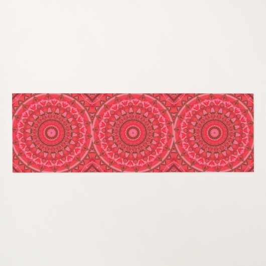 Red Base Mandala Yogamatte (Rückseite (Horizontal))