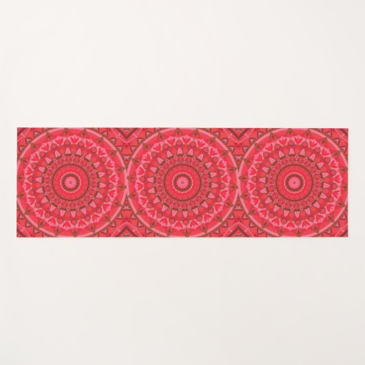 Red Base Mandala Yogamatte (Vorderseite (Horizontal))